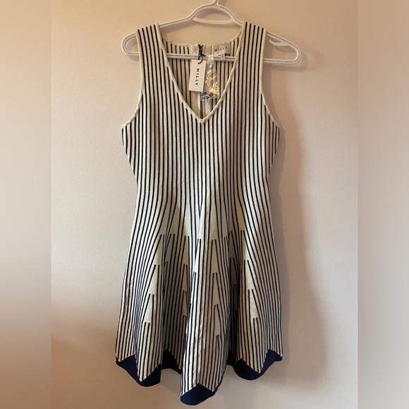 Milly Striped Flare Dress - Size S - Picture 2 of 11